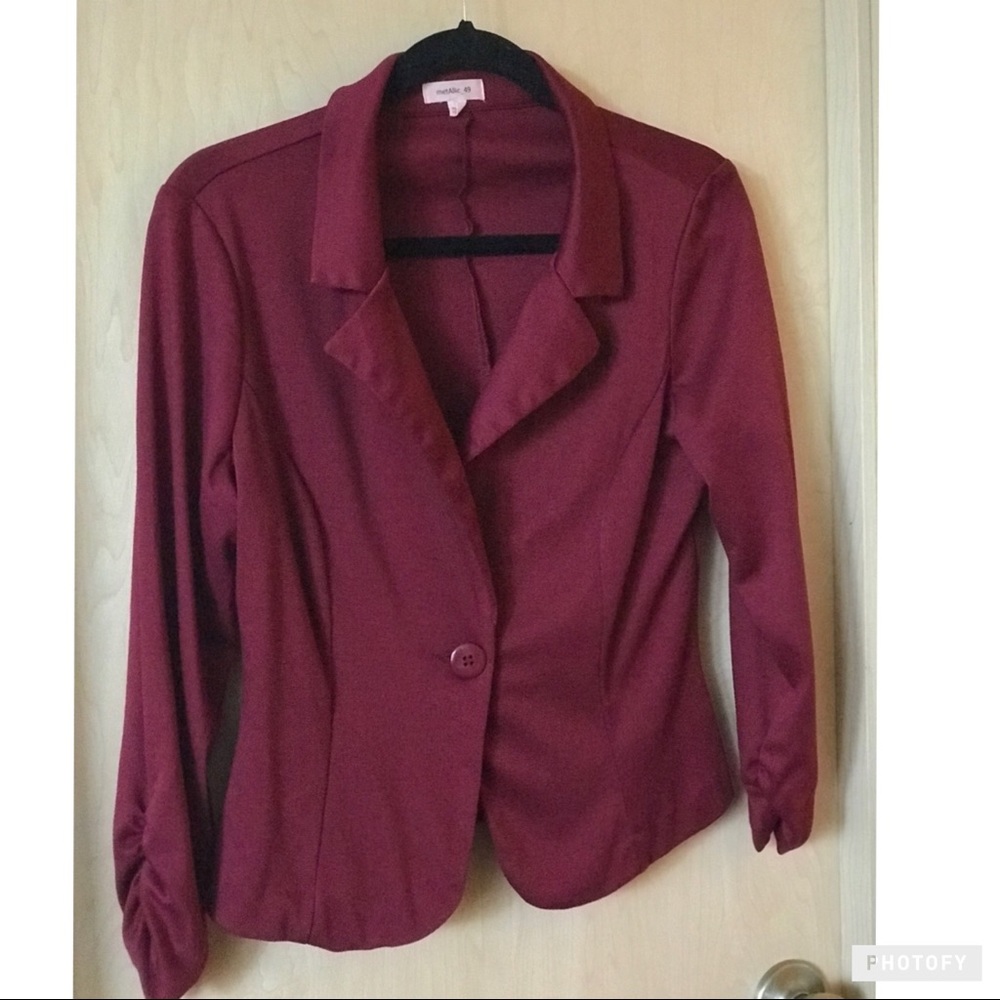 Burgundy blazer